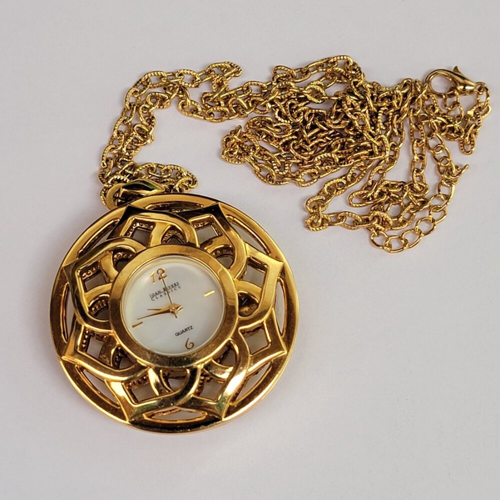 Stunning Joan Rivers Rhinestone Watch Pendant Chain Necklace - Picture 2 of 9